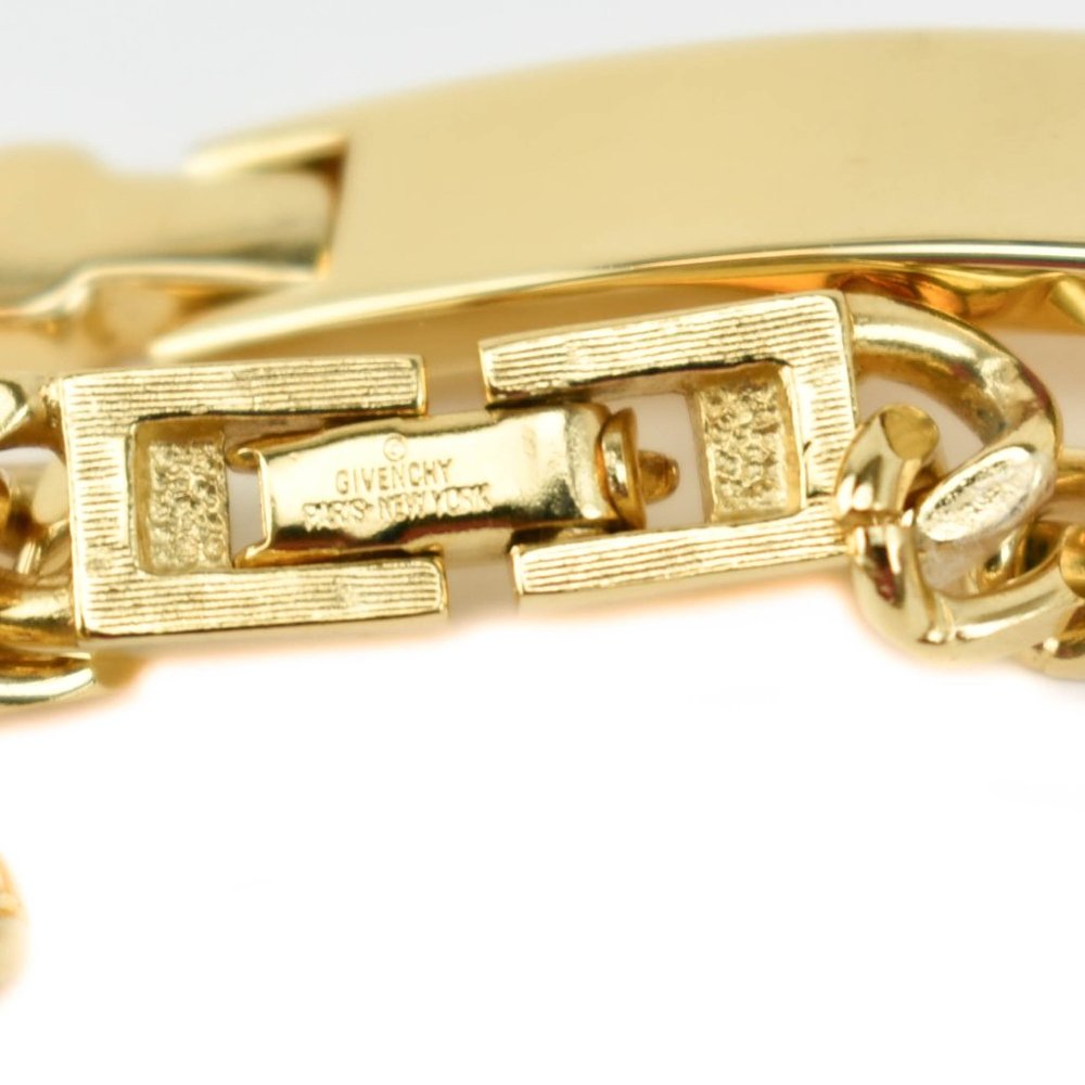 GIVENCHY: Gold, Metal "4G" Logo ID Bracelet (nr) Unisex - Picture 4 of 7